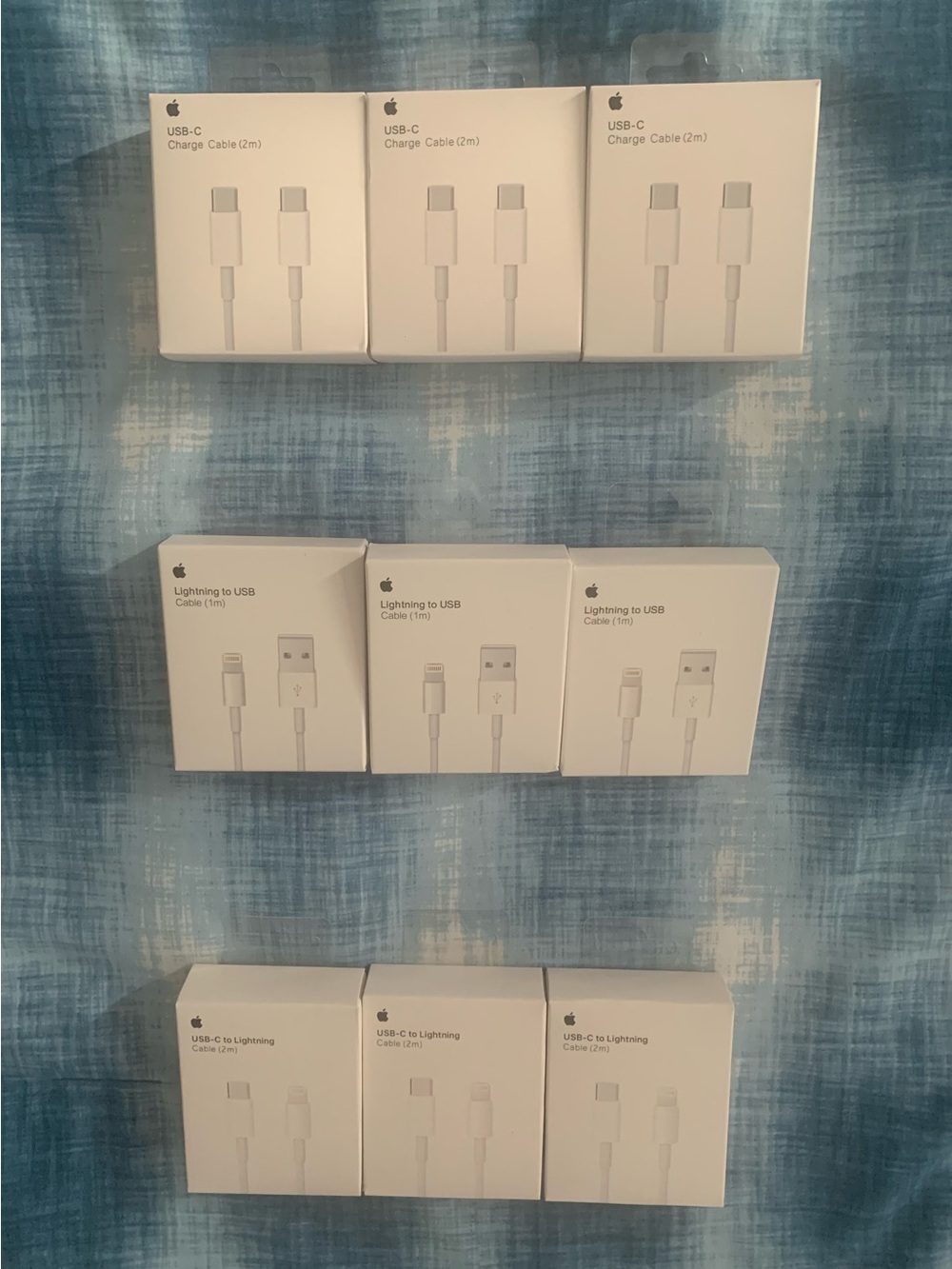 Apple USB-C and Lightning Charging Cables — White